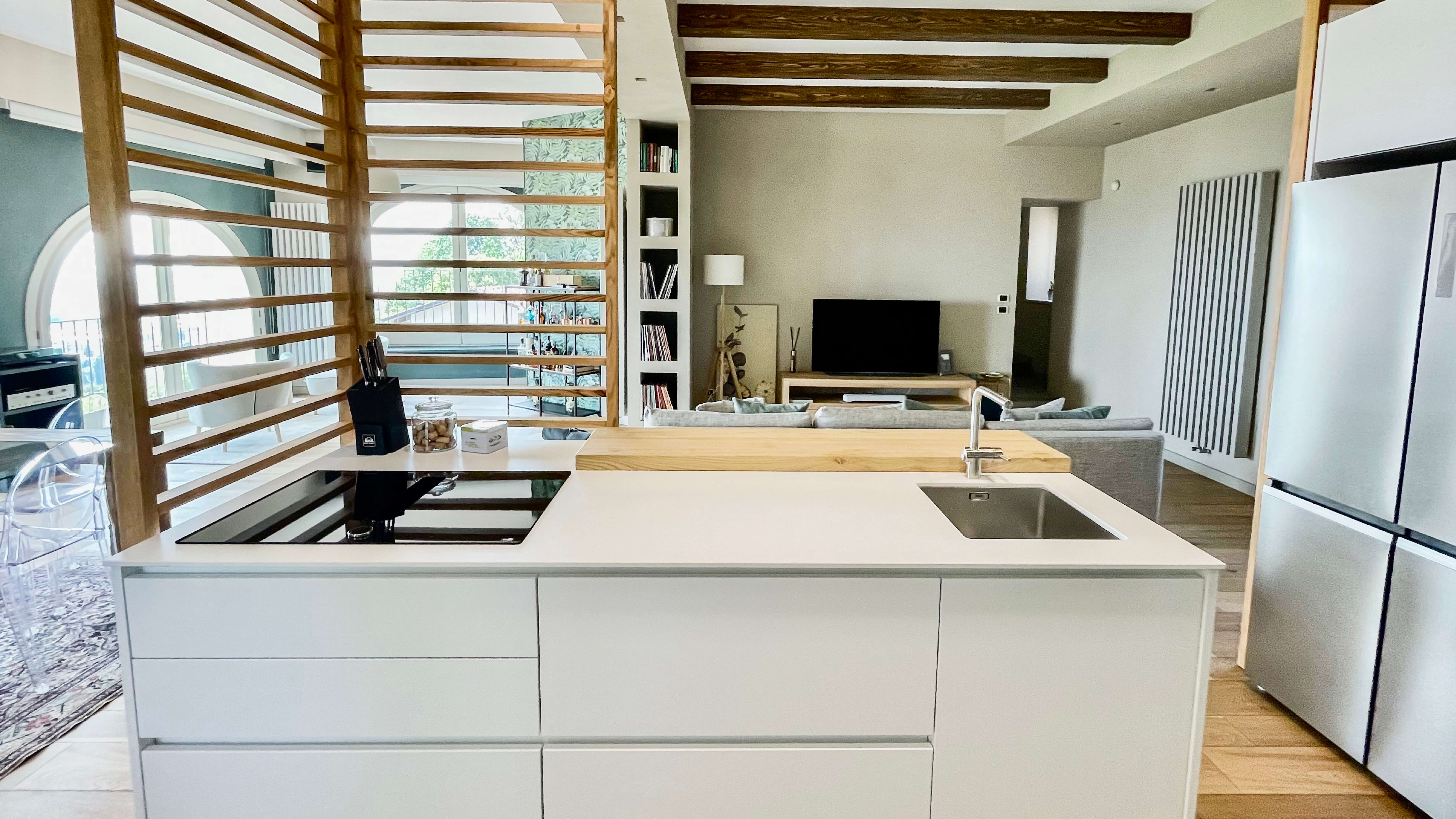 Cucina Teal isola centrale