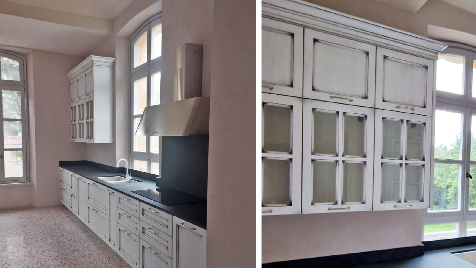 cucina in legno laccato